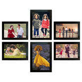 Kuber Industries Collage Photo Frame For Living Room, Wall Set of 6 (Black) Size: 5x7-4 Pc., 8x6-2 Pc.